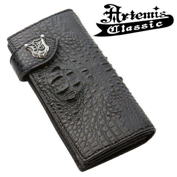 年のクリスマスの特別な衣装 メンズ 財布 ロングウォレット Classic Artemis 男性 プレゼント 芸能人 財布 ウォレット アルテミスクラシック ブランド アルテミスクラシック 革 レザー 黒 ブラック ワニ 2nd クロコダイル 財布 帽子 ファッション小物 Www