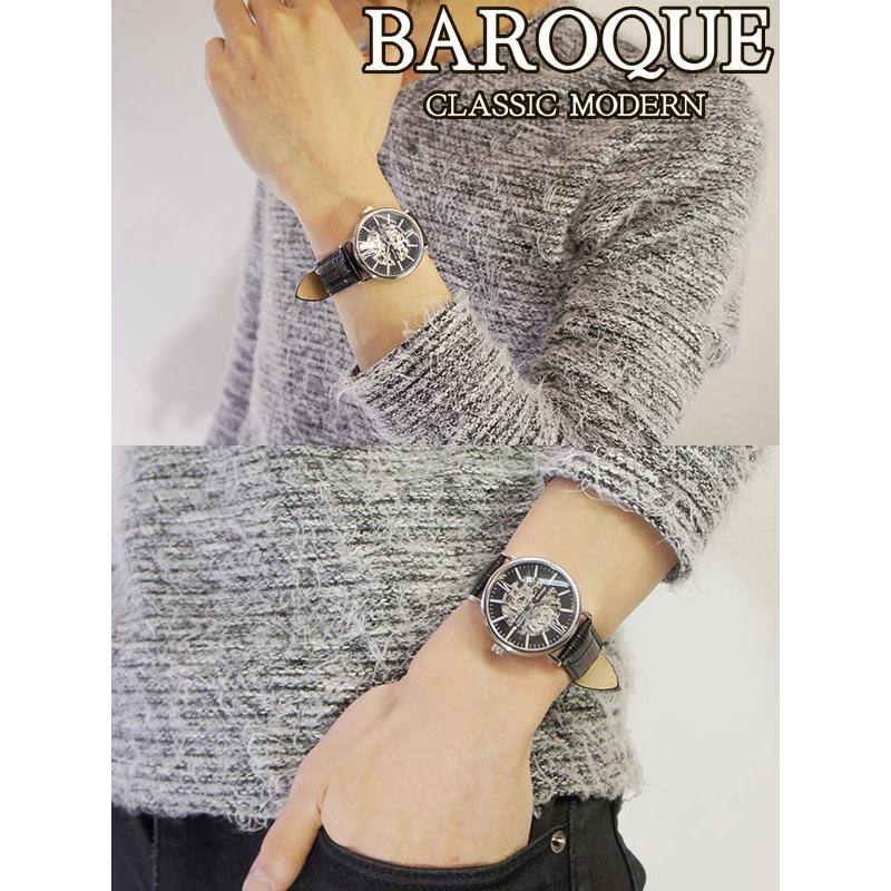 初回限定 Baroque 本革ベルト 男性 プレゼント ギフト オシャレ 時計 腕時計 バロック メンズ腕時計 ブラック グランツ Glanz ブランド スケルトン 自動巻き メンズ 財布 帽子 ファッション小物 Maquitop Com Pe