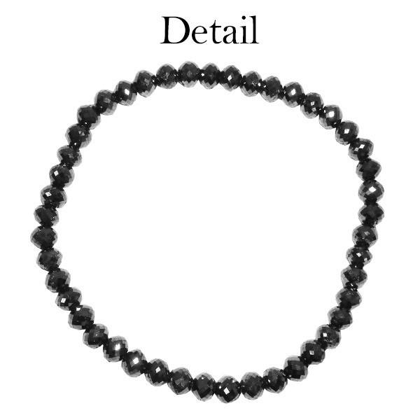 ブラックダイヤモンド ブレスレッド 高品質 天然 36カラット 18cm 4.8mm 大粒 黒 メンズ レディース 腕輪 ダイアモンド 36ctの画像