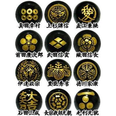 戦国武将 家紋 オニキス 金 手彫り 12mm 天然石 ビーズ 粒売り パワーストーン バラ売り 贈り物｜alize