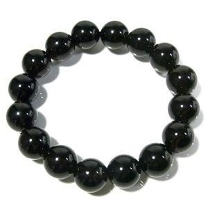 黒水晶 数珠 ブレスレッド モリオン 12mm 18cm 天然石 パワーストーン