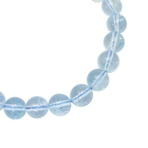 ブルートパーズ 数珠 ブレスレッド 8mm 17cm 天然石 パワーストーン 贈り物 誕生石 11月の画像