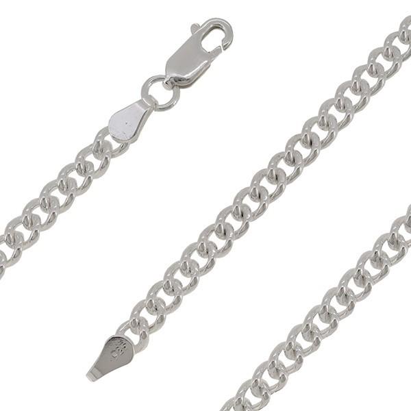 チェーンネックレス シルバー ペンダントチェーンのみ カットなし喜平 55cm 幅4.4mm メンズ シルバー925 おしゃれの画像