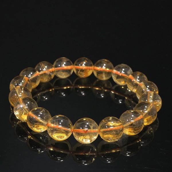 シトリン 数珠 ブレスレッド 11.5mm 19cm 天然石 パワーストーン
