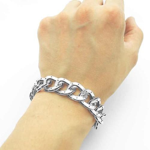 Dr MONROE ブレスレッド メンズ ブランド シルバー リバーシブルチェーンブレスレッド 喜平 キヘイ ドクターモンローの画像