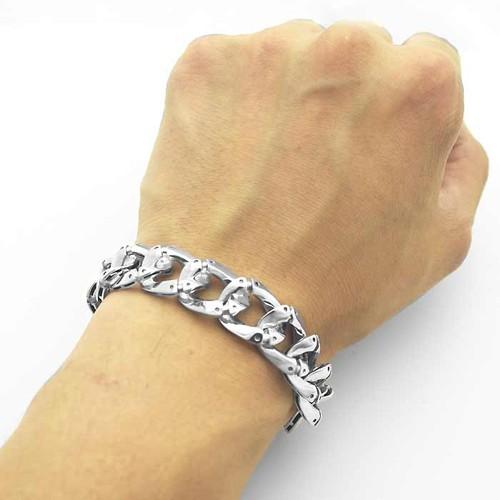 Dr MONROE ブレスレッド メンズ ブランド シルバー リバーシブルチェーンブレスレッド 喜平 キヘイ ドクターモンローの画像