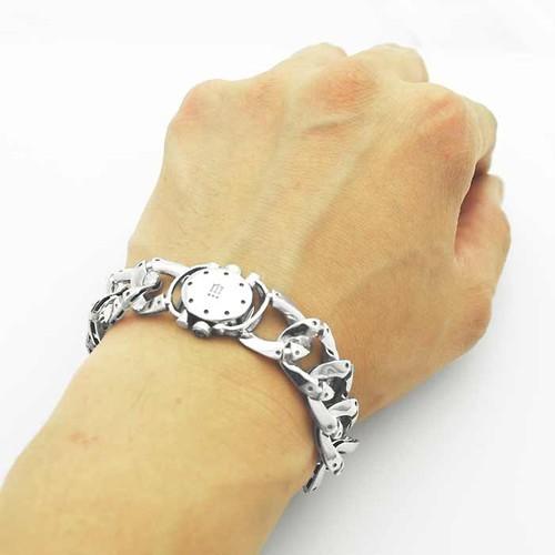 Dr MONROE ブレスレッド メンズ ブランド シルバー リバーシブルチェーンブレスレッド 喜平 キヘイ ドクターモンローの画像