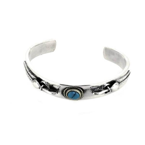 ヴィンテージバングル インディアンジュエリー ターコイズ シルバー925