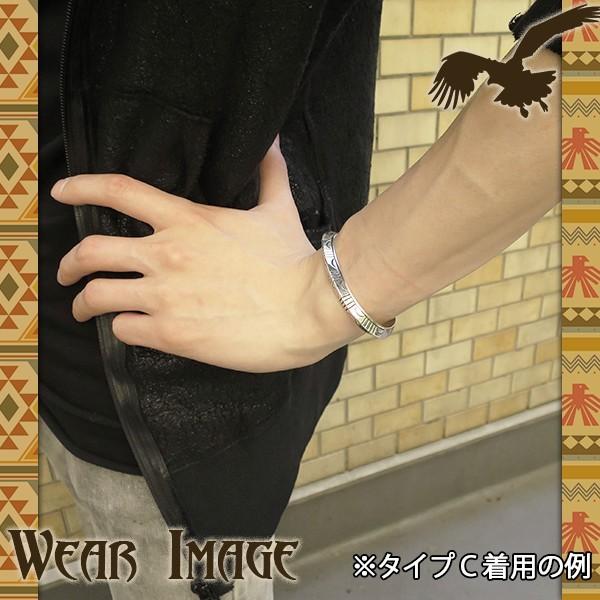 Indian Jewelry バングル ナバホ族 トラディショナルパターン シルバー