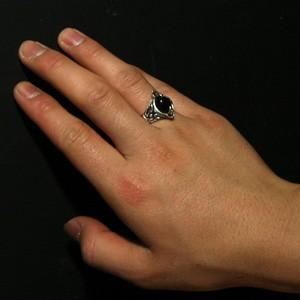 ブラックスター☆シルバーリング　 15号〜16号 ネイティブ シルバーリング ネイティブアメリカン メンズ