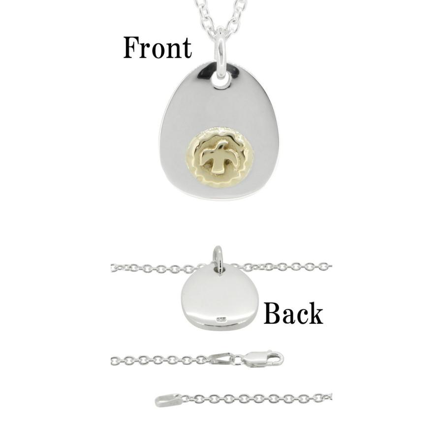 ネックレストップ メンズ シルバー イーグル プレート かっこいい