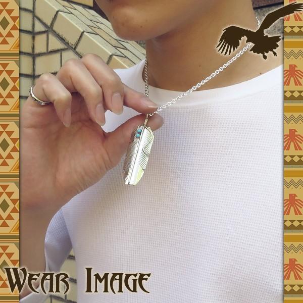 Indian Jewelry ペンダントヘッド ナバホ族 ターコイズ フェザー