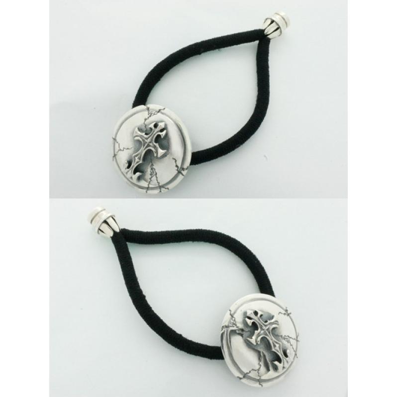 なめ猫商店　ヘアバンドクロスボールボタンヘアゴム シルバー925 なめ猫商店 ヘアバンドクロスボールボタンヘアゴム シルバー925 なめ猫