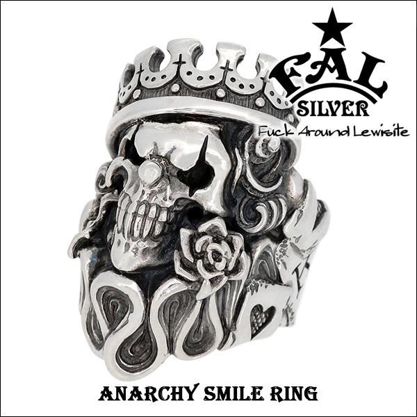 FAL リング メンズ ブランド 指輪 シルバー アナーキースマイル スカル