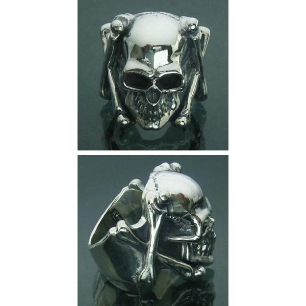 Catalonia リング メンズ シルバー スカル ドクロ クロスボーン 11-27