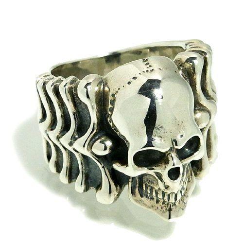 Catalonia リング メンズ シルバー スカル ドクロ サイドボーン 11-27号 ブランド 指輪 シルバー950 スカルリング カタロニア