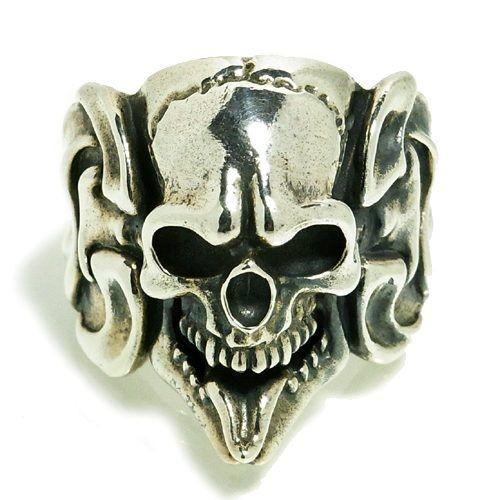 Catalonia リング メンズ シルバー スカル ドクロ ベロ出し 11-27号