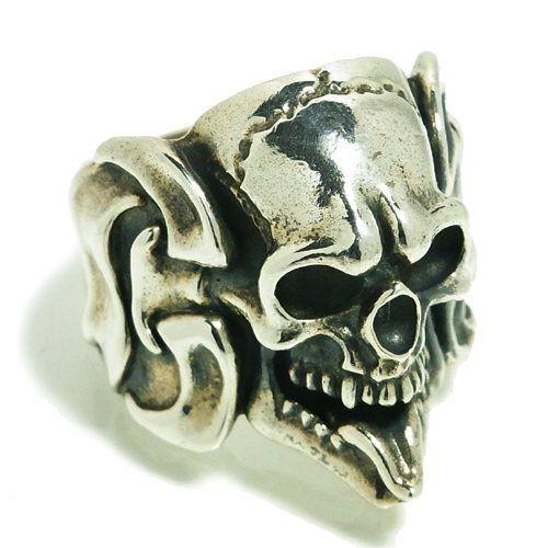 Catalonia リング メンズ シルバー スカル ドクロ ベロ出し 11-27号