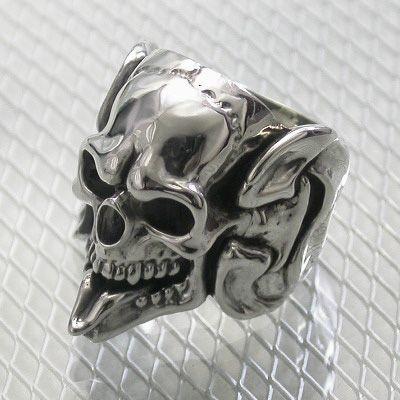 Catalonia リング メンズ シルバー スカル ドクロ ベロ出し 11-27号