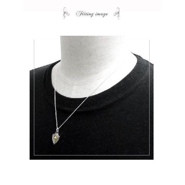 ネックレス メンズ シルバー 盾 シールド クロス かっこいい シルバー