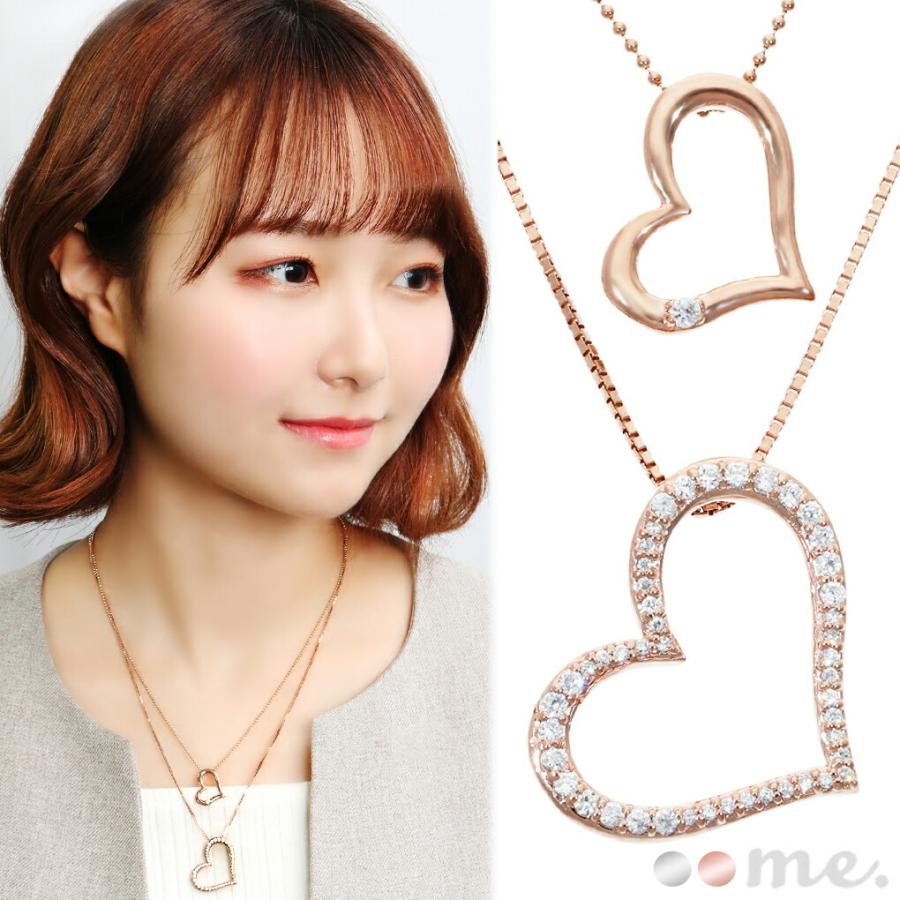 結婚祝い 2連 ハート ツイン シルバー レディース ネックレス 女性 プレゼント ギフト シルバーネックレス Me プラチナ プレゼント レディースネックレス ブランド ピンクゴールド 財布 帽子 ファッション小物 Adtecplasma Com