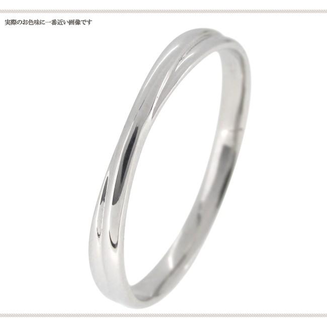 ホワイトゴールド クロス ライン リング レディース クロスライン 指輪