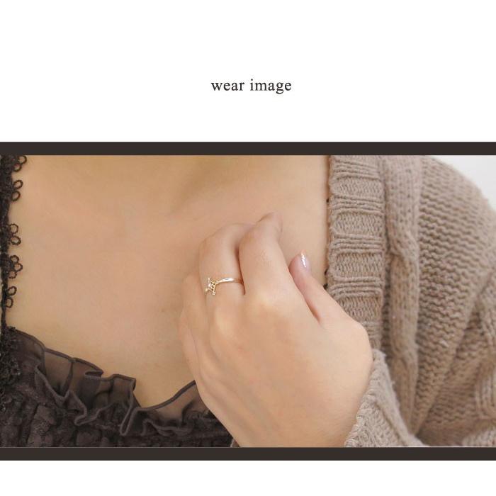 アンティーク風 ダイヤ 透かし リング レディース K10 10金 ゴールド