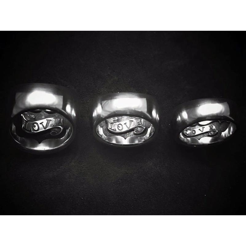 RAT RACE ラットレース R.A.W ドームドリング ミディアム LOVE シルバーリング 7〜30号 リング 指輪 ドーム リボン シンプル ラブの画像