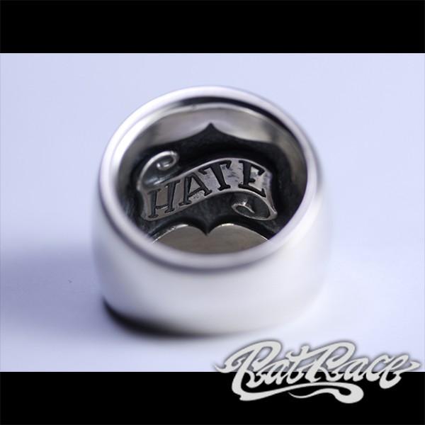 RAT RACE ラットレース R.A.W ドームドリング ワイド HATE シルバーリング 7〜30号 リング 指輪 ドーム シンプル ヘイト リボン