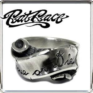 RAT RACE リング メンズ ブランド 指輪 シルバー メッセージオンリボン