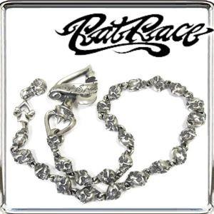 RAT RACE ウォレットチェーン メンズ ブランド シルバー ツーフェイス 