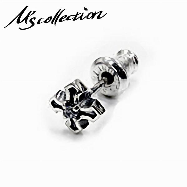 M's collection シルバー 十字架ピアス、エムズコレクション M'S COLLECTION（エムズコレクション） Ms collection ピアス メンズ