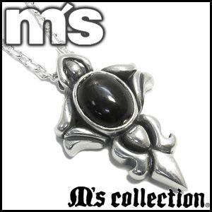 Ms collection ネックレス メンズ ブランド シルバー ダイオプサイト シルバー925 ペンダント チェーン付 エムズコレクション