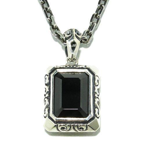 21人気新作 ブランド メンズ ネックレス Collection Ms 黒 ブラック Collection M S ネックレス エムズコレクション シルバー エムズコレクション チェーン付 ペンダント シルバー925 バゲット ジルコニア 財布 帽子 ファッション小物