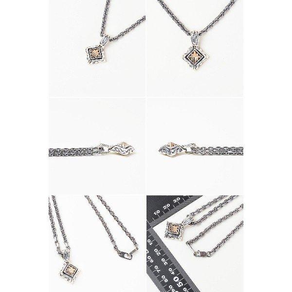 M's collection エムズコレクション トリプルX EDITION K10ゴールド シルバー925 スタッズ ネックレス(チェーン付きペンダントトップ)の画像