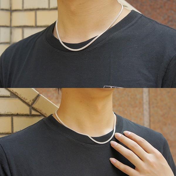 チェーンネックレス シルバー ペンダントチェーンのみ 喜平 キヘイ 45cm 幅3.5mm メンズ シルバー925 おしゃれ_3