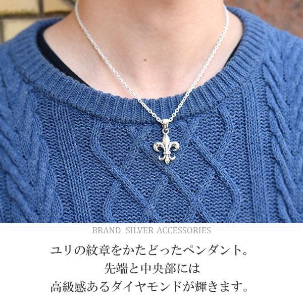 GRAN DEUR フルール ド リス ペンダントヘッド メンズ シルバー ユリ
