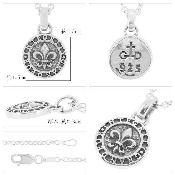 【New Arrivals】シルバー925 Lily 百合 ペンダント 3リリー 変形 クロスペンダント CROSS PENDANT ( シルバー925