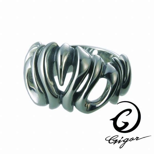 GIGOR リング メンズ ブランド 指輪 シルバー ブラットラインリング NARROW series ナローシリーズ 波 曲線 ジゴロウ