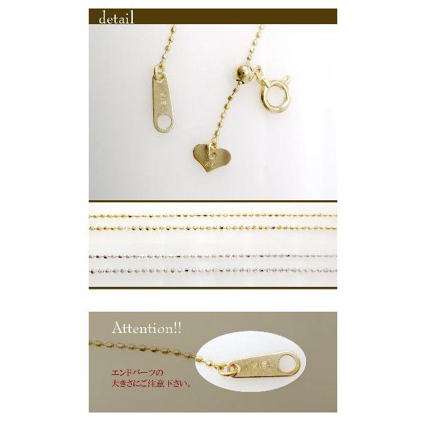 K18 カットボールチェーン スライドアジャスター 幅1.0mm 45cm : Alize