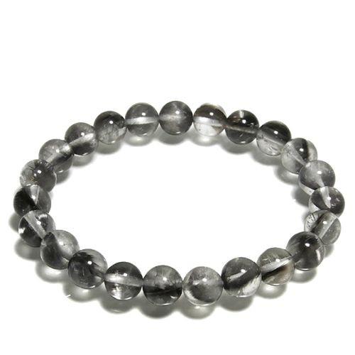 プラチナルチルクオーツ 数珠 ブレスレッド 7.7mm 17cm レディースM 贈り物 針水晶 天然石 パワーストーン