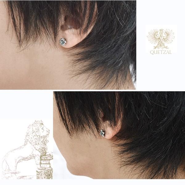 Quetzal ピアス メンズ ブランド 片耳 シルバー リリーピアス ユリの花