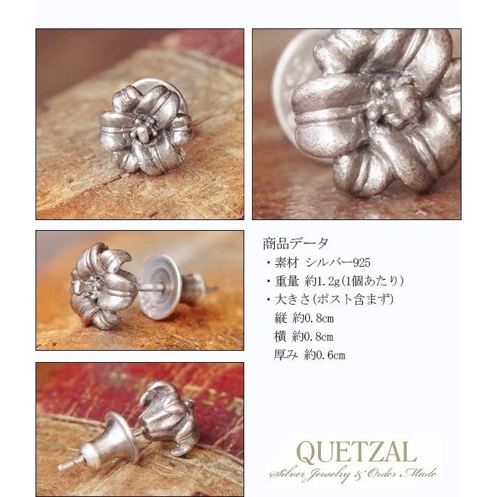Quetzal ピアス メンズ ブランド 片耳 シルバー リリーピアス ユリの花