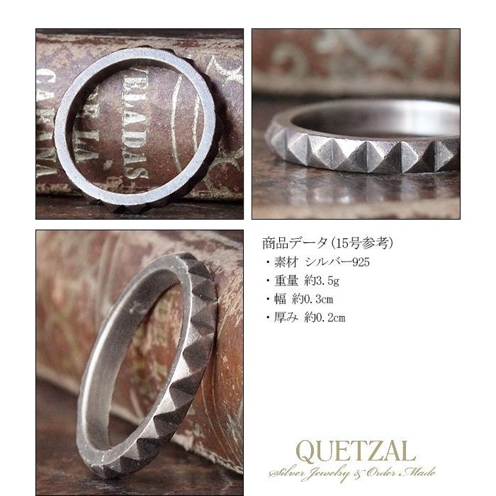 Quetzal リング メンズ ブランド 指輪 シルバー スタッズリング