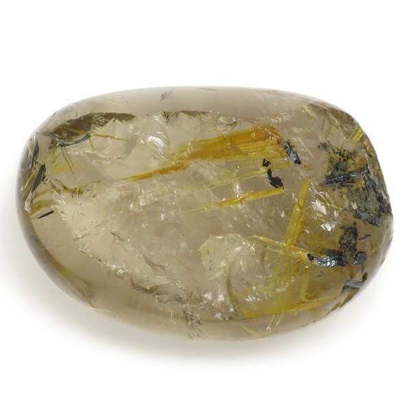 金針 磨き 鉱石 鉱物 ルチルクオーツ ゴールドルチルクオーツ 33g
