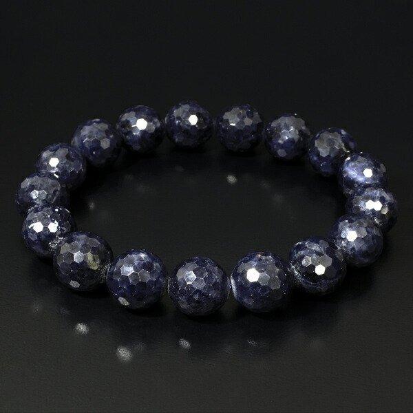 サファイア ブレスレット 12mm 17.5cm〜19.5cm カットサファイア M〜LL