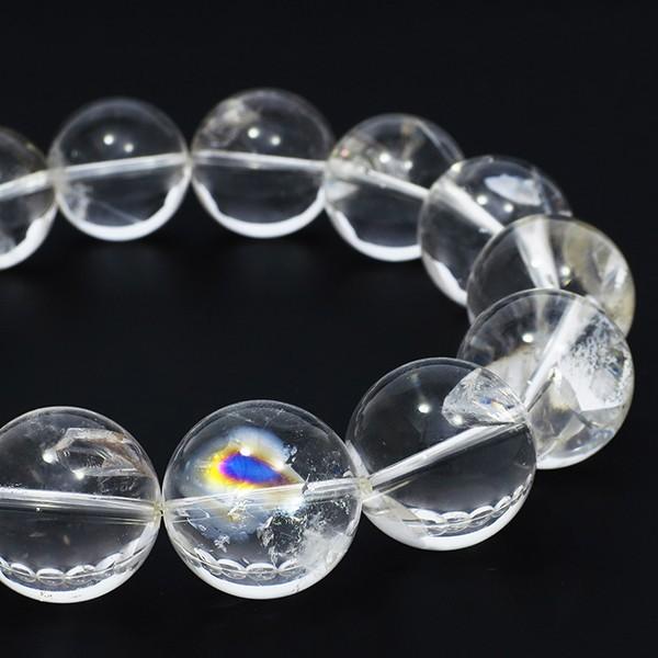 貫入水晶 数珠 ブレスレッド ブラジル産 16mm 20cm 天然石