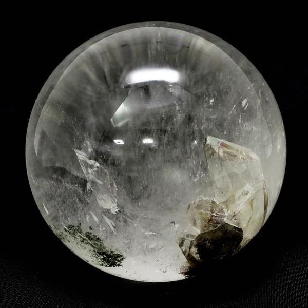 天然水晶玉 天然 虹入り 貫入水晶 丸玉 約55mm 天然石 パワーストーン