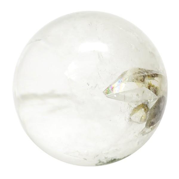 天然水晶玉 天然 虹入り 貫入水晶 丸玉 約55mm 天然石 パワーストーン