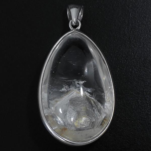 水晶 ペンダントヘッド 貫入水晶 シルバー 天然石 パワーストーン 天然